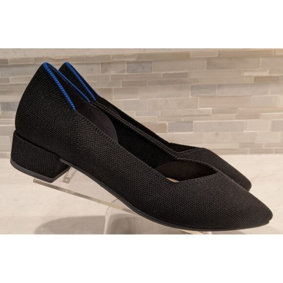 NEW~Women's Rothy's Black Block Heel "The High Point" Pointed Toe Shoes 7.5 - Picture 3 of 14